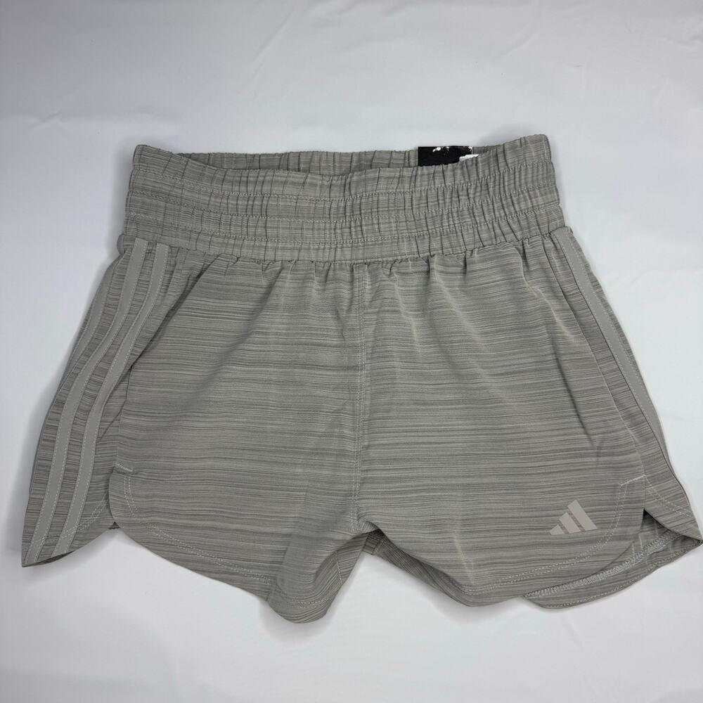 Adidas Pacer High Rise 3” Training Shorts Women’s XS Gray NWT IS2177